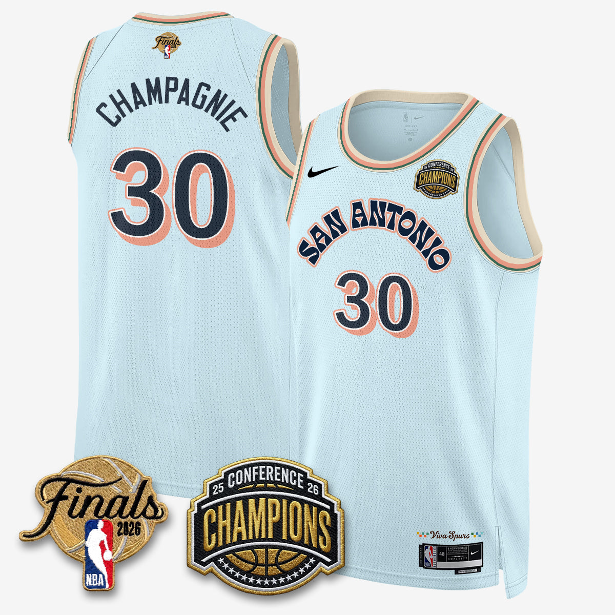 SAS 2026 NBA Western Conference Champions Vapor City Edition Jersey - Stitched product image 35, provided for visual