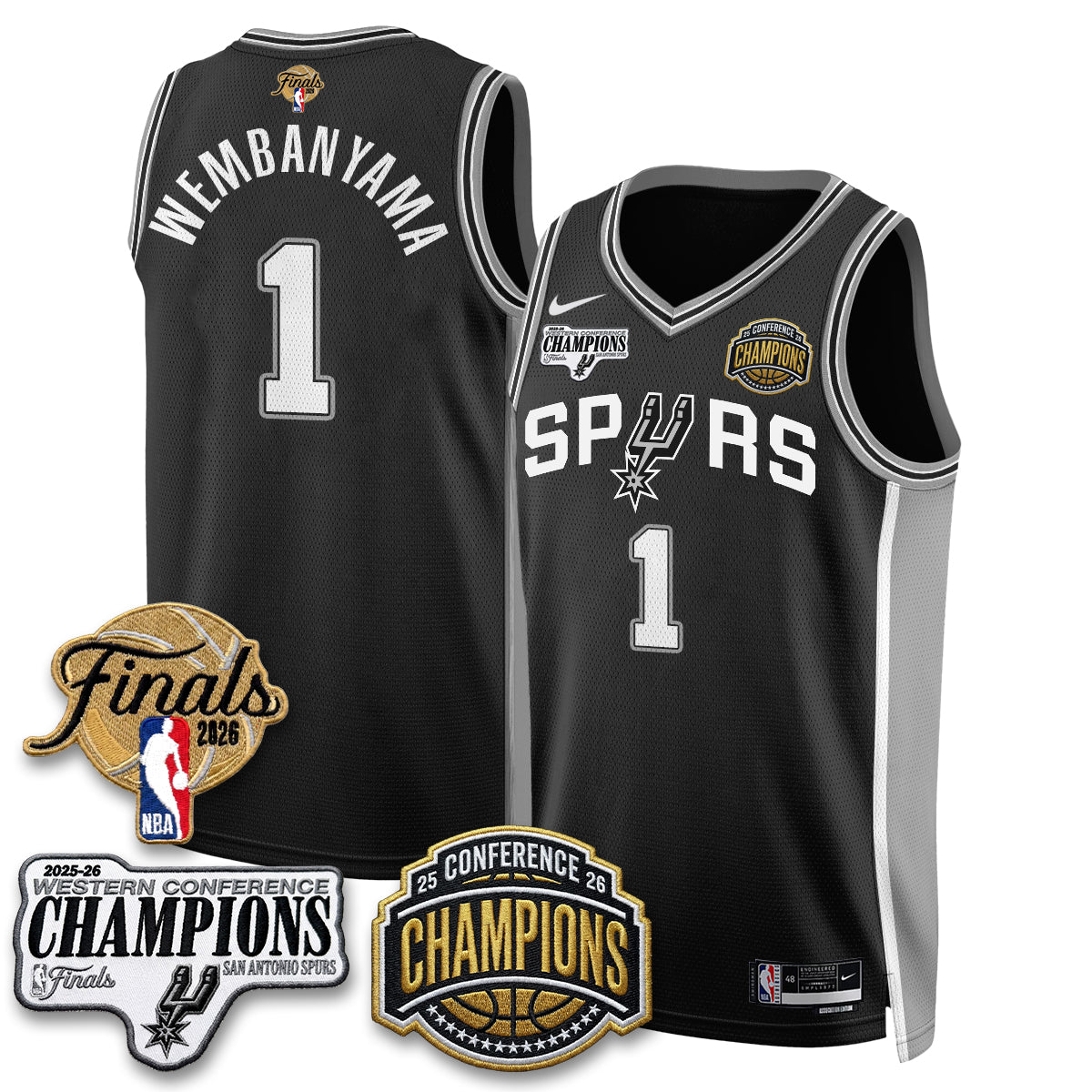 SAS 2026 NBA Western Conference Champions Vapor Jersey - Stitched product image 10, provided for visual reference and
