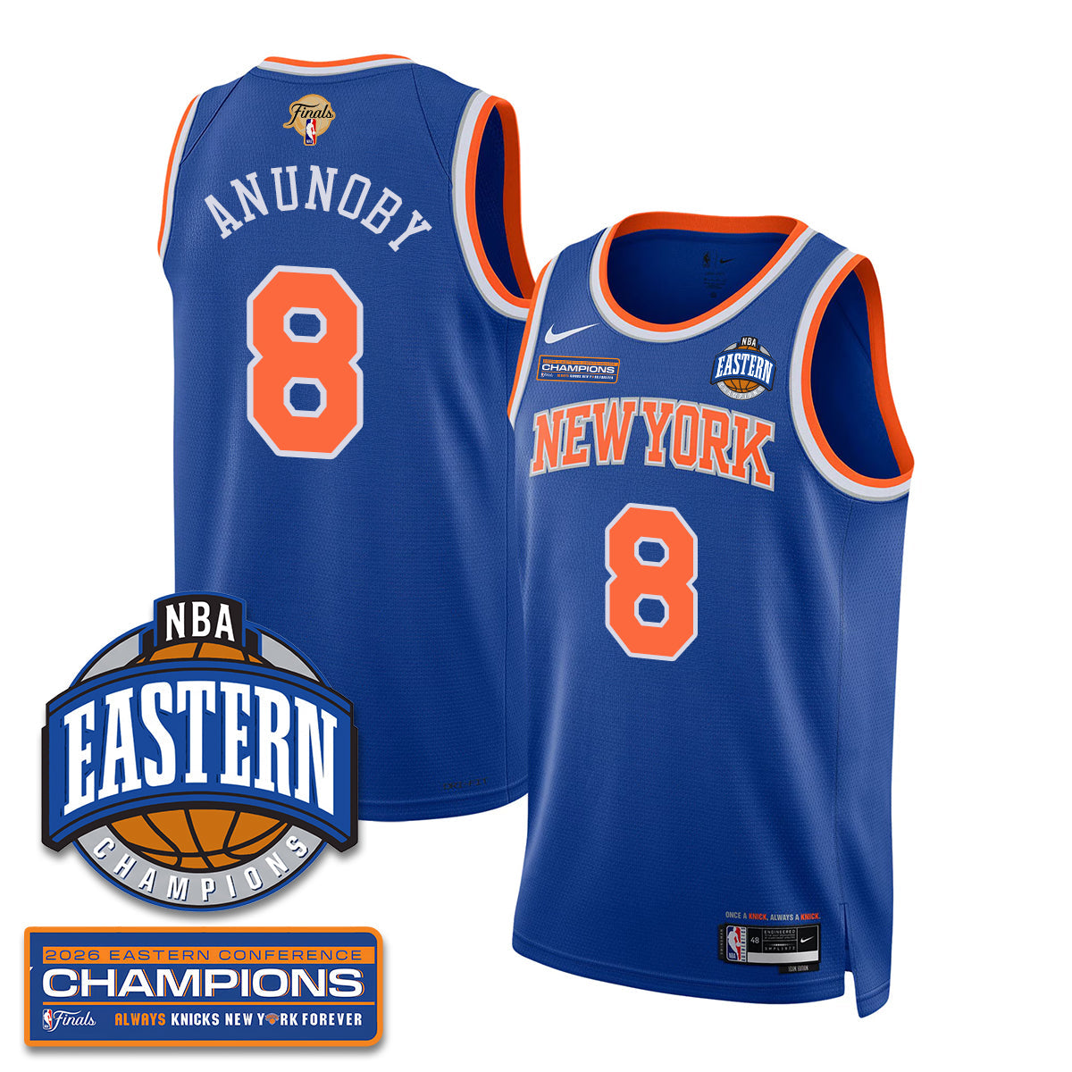NYK 2026 NBA Eastern Conference Champions City Jersey - Stitched product image 21, provided for visual reference and product