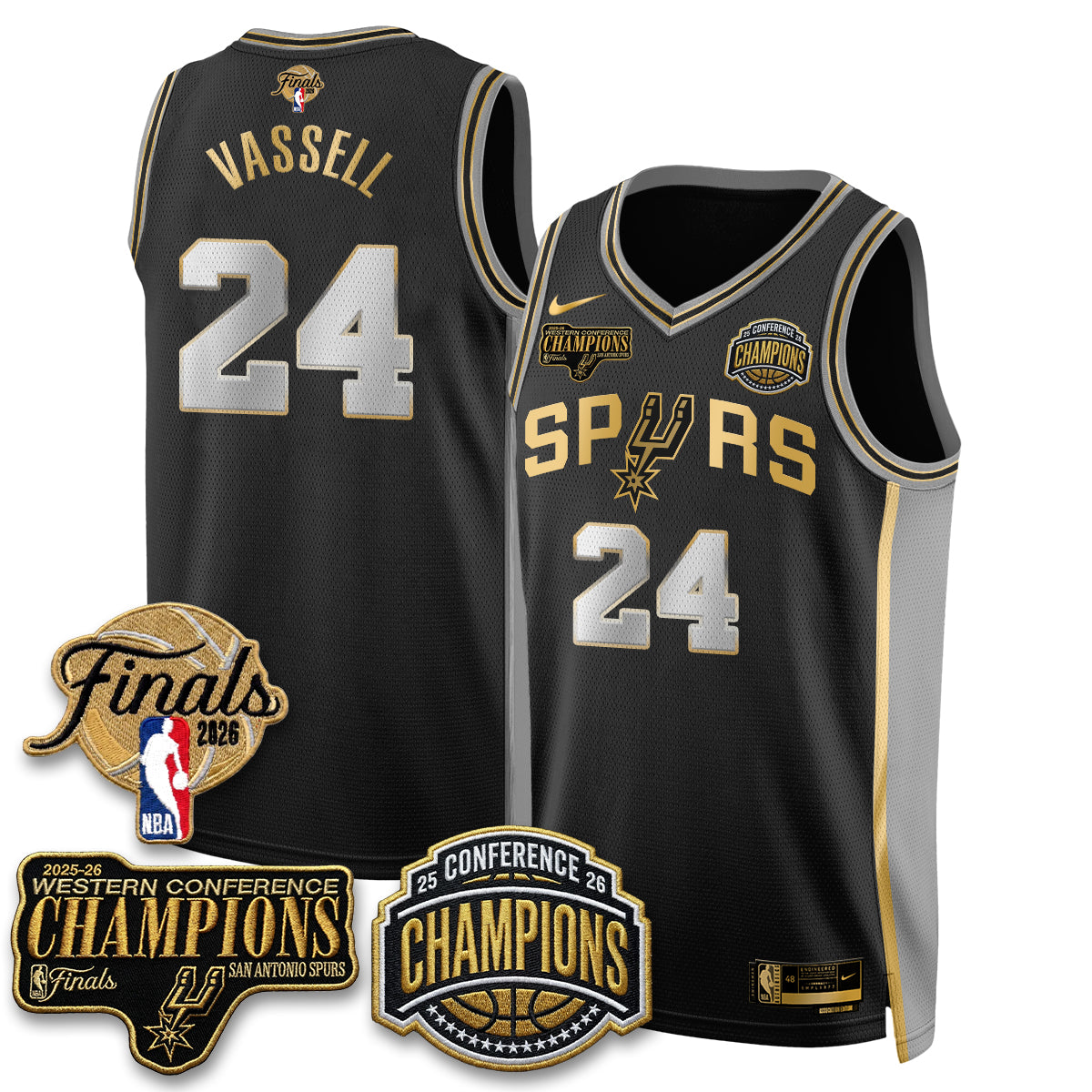 SAS 2026 NBA Western Conference Champions Vapor Special Edition Jersey - Stitched (1) product image 6, provided for visual