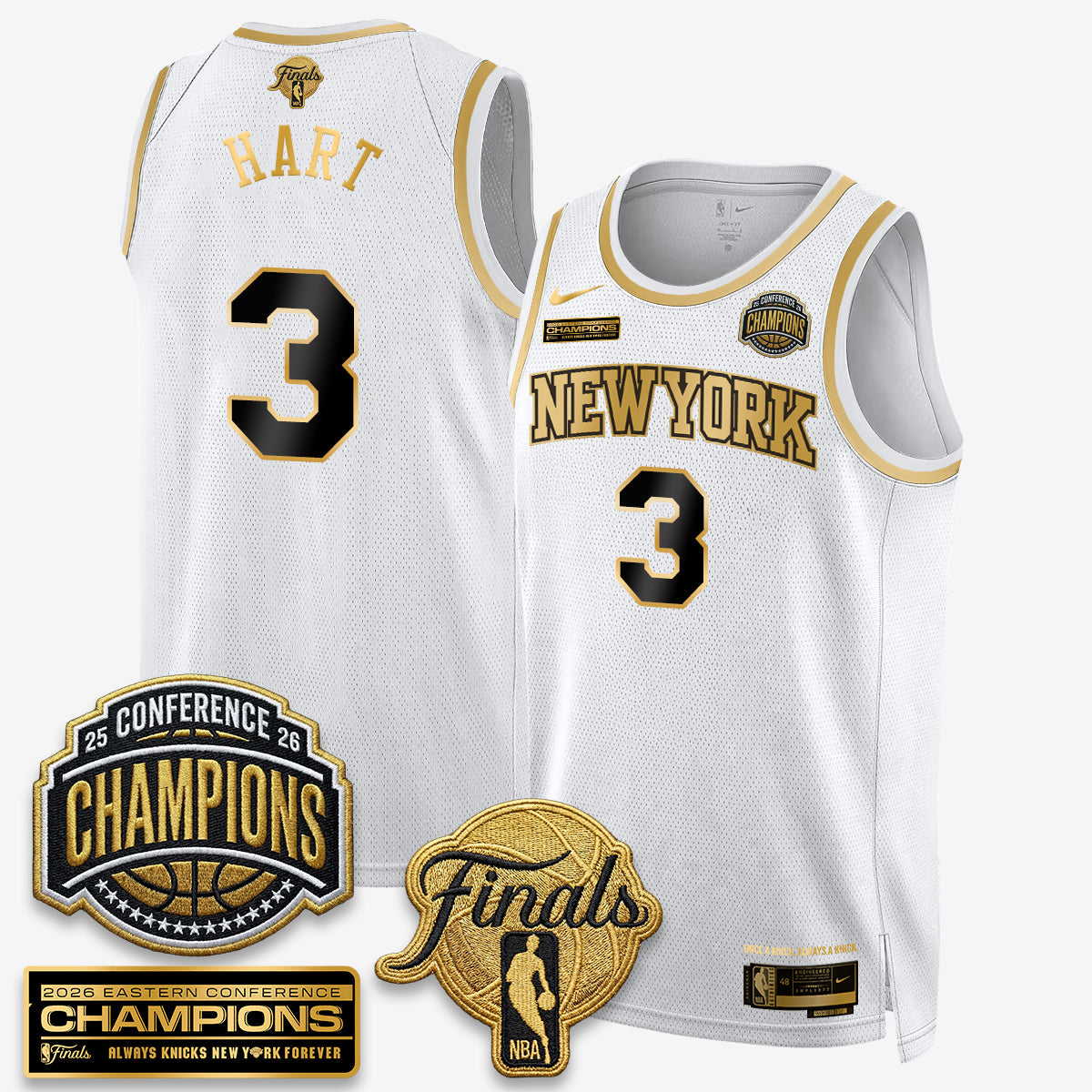 NYK 2026 NBA Eastern Conference Champions Black Gold Edition Jersey - Stitched product image 23, provided for visual