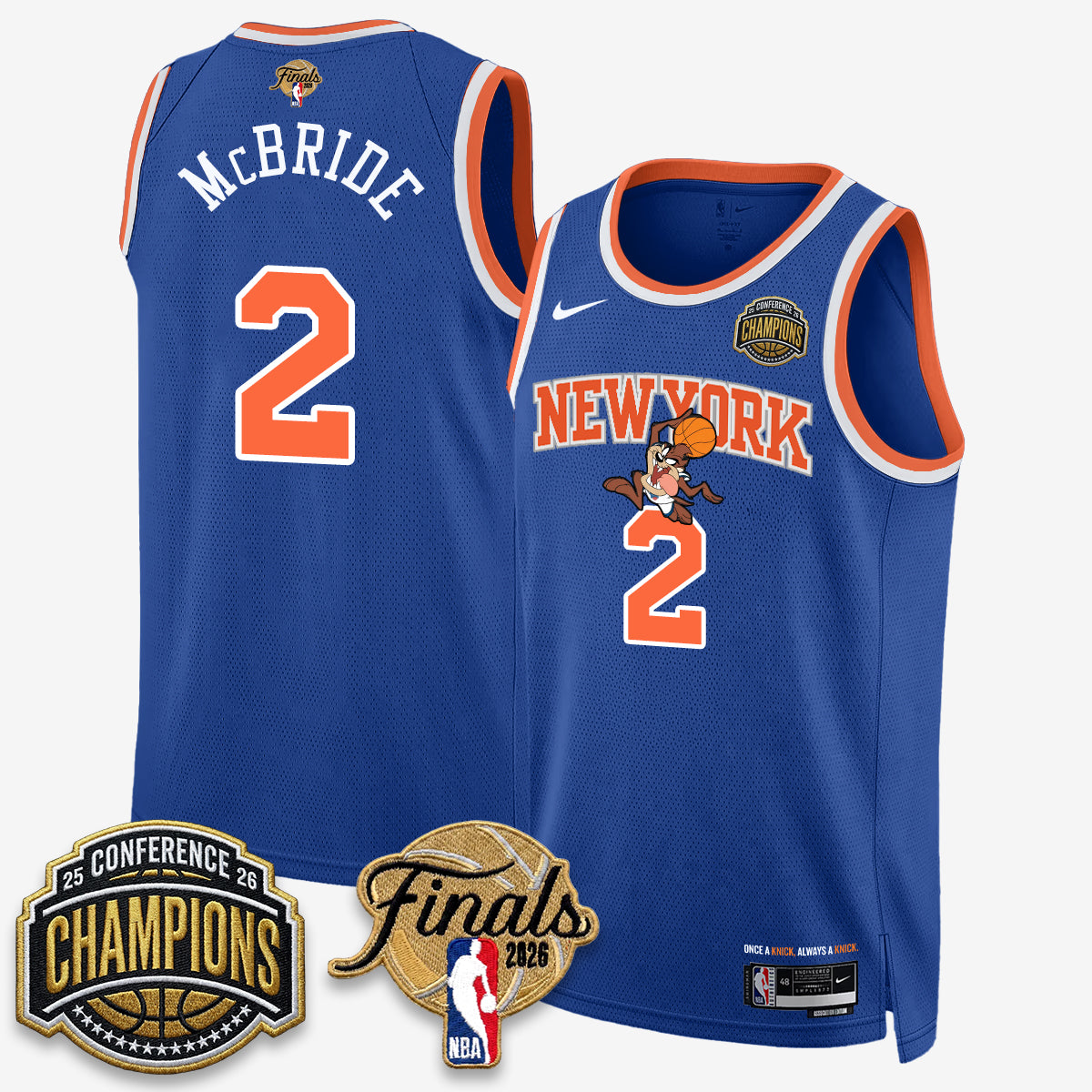 NYK 2026 NBA Eastern Conference Champions x Looney Tunes Vapor Jersey V2- Stitched product image 43, provided for visual