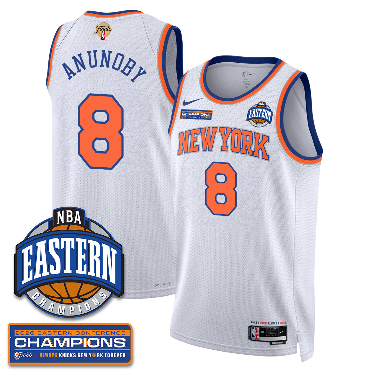 NYK 2026 NBA Eastern Conference Champions City Jersey - Stitched product image 5, provided for visual reference and product