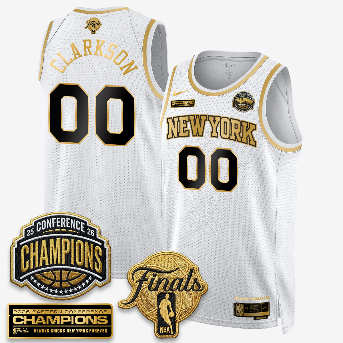 NYK 2026 NBA Eastern Conference Champions Black Gold Edition Jersey - Stitched (2) product image 26, provided for visual
