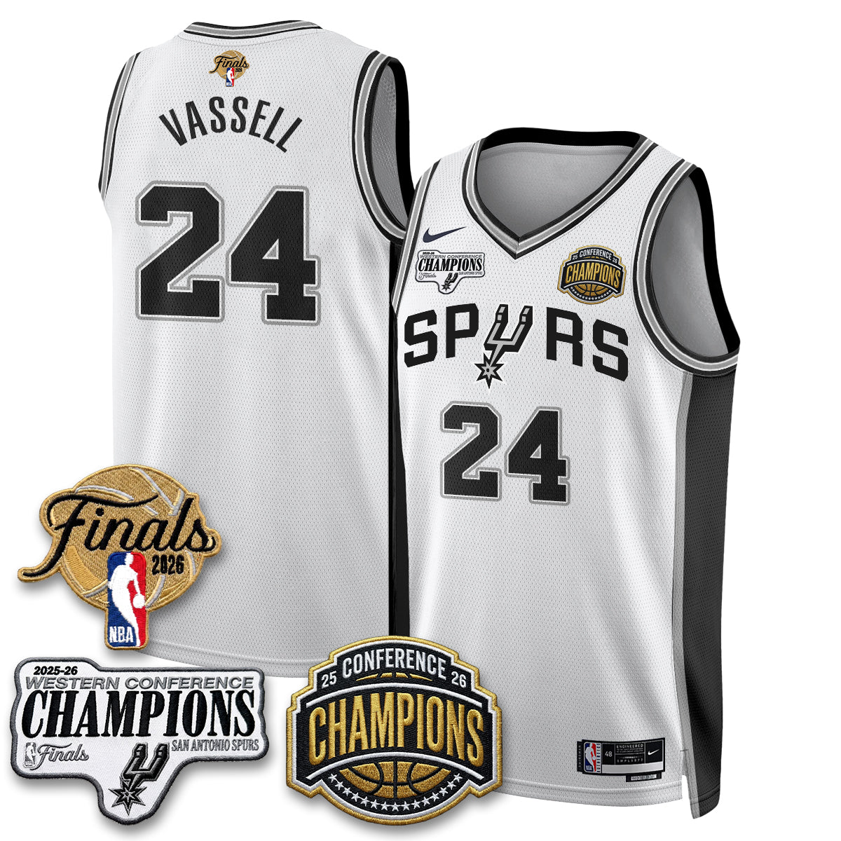 SAS 2026 NBA Western Conference Champions Vapor Jersey - Stitched product image 3, provided for visual reference and product