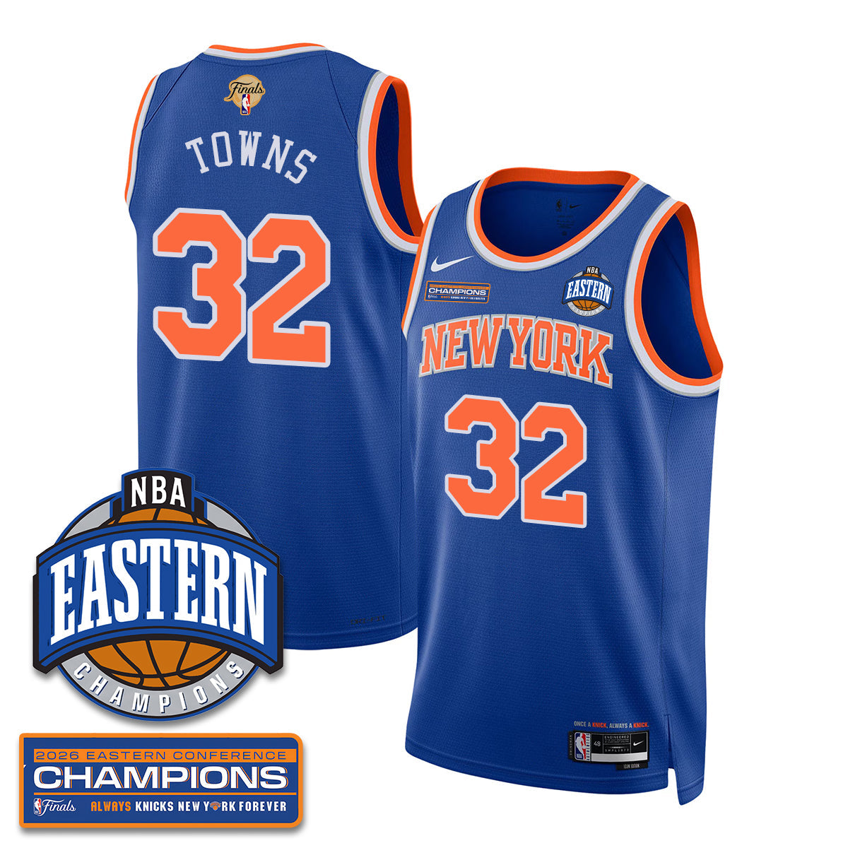 NYK 2026 NBA Eastern Conference Champions City Jersey - Stitched product image 20, provided for visual reference and product