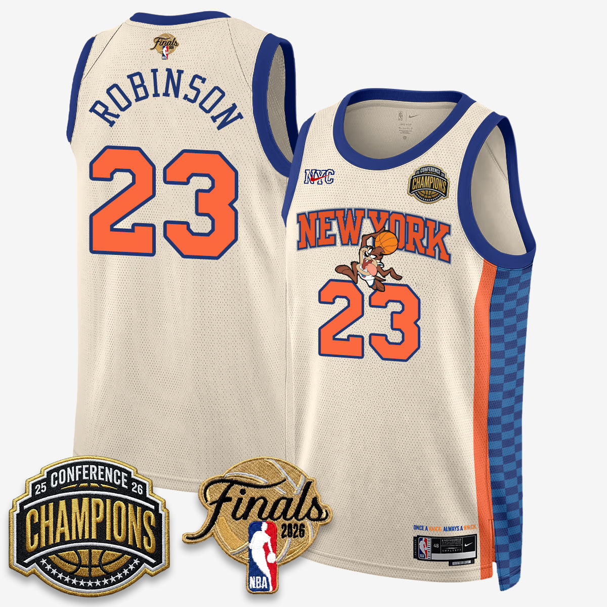 NYK 2026 NBA Eastern Conference Champions x Looney Tunes Vapor Jersey V2- Stitched product image 51, provided for visual