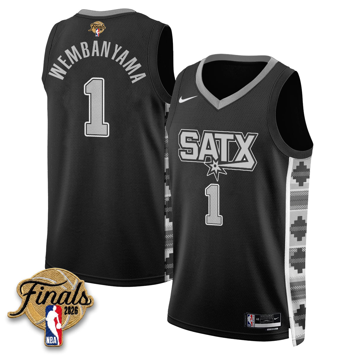 SAS 2026 NBA Western Conference Champions Vapor Jersey V2- Stitched product image 19, provided for visual reference and