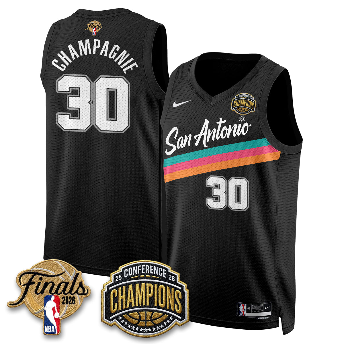 SAS 2026 NBA Western Conference Champions Vapor City Edition Jersey - Stitched product image 15, provided for visual