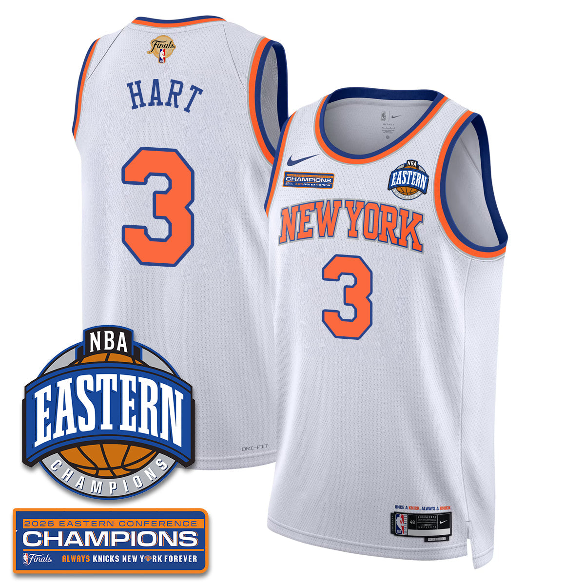 NYK 2026 NBA Eastern Conference Champions City Jersey - Stitched product image 9, provided for visual reference and product