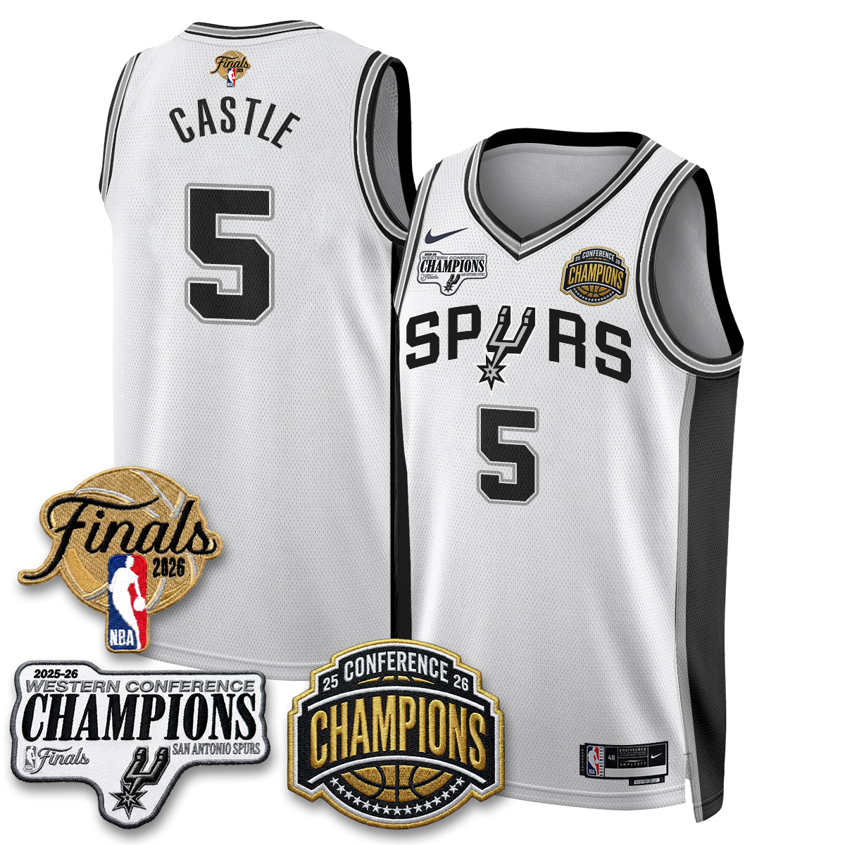 SAS 2026 NBA Western Conference Champions Vapor Jersey - Stitched product image 4, provided for visual reference and product