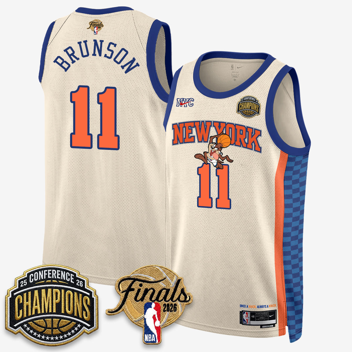 NYK 2026 NBA Eastern Conference Champions x Looney Tunes Vapor Jersey V2- Stitched product image 46, provided for visual