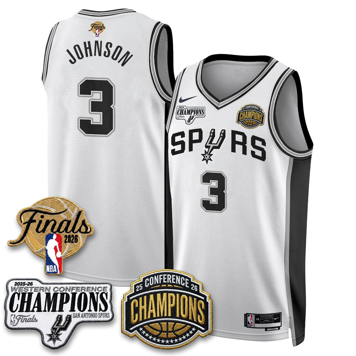 SAS 2026 NBA Western Conference Champions Vapor Jersey - Stitched product image 5, provided for visual reference and product