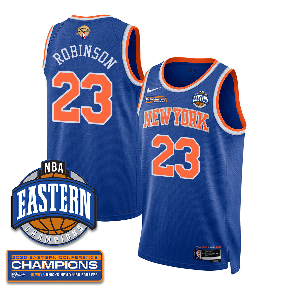 NYK 2026 NBA Eastern Conference Champions City Jersey - Stitched product image 24, provided for visual reference and product