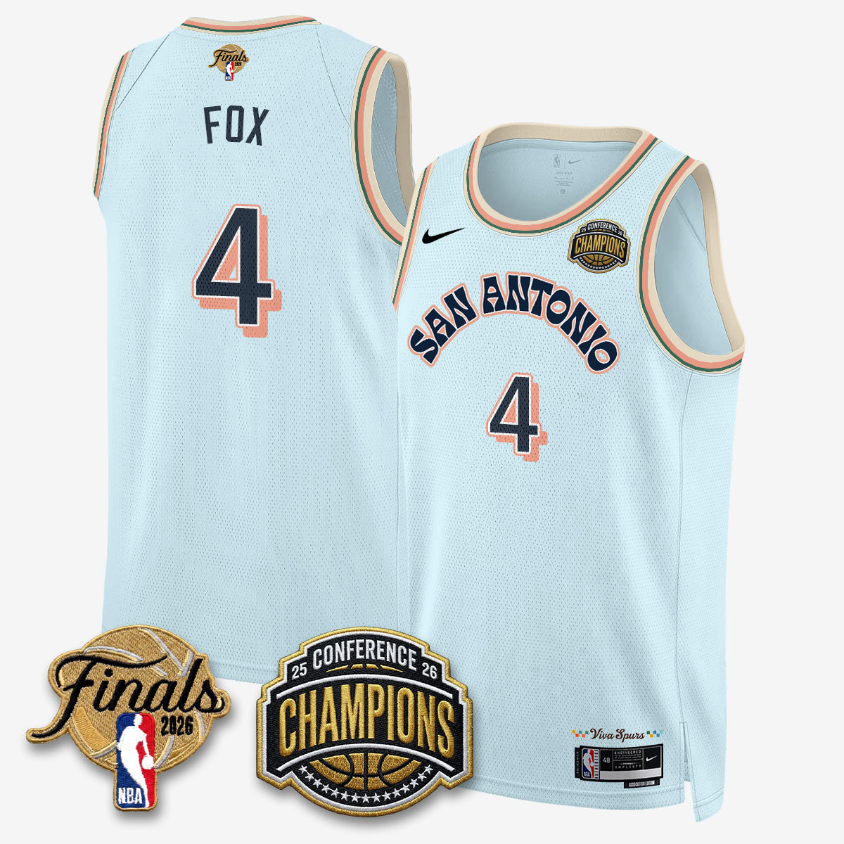 SAS 2026 NBA Western Conference Champions Vapor City Edition Jersey - Stitched product image 29, provided for visual