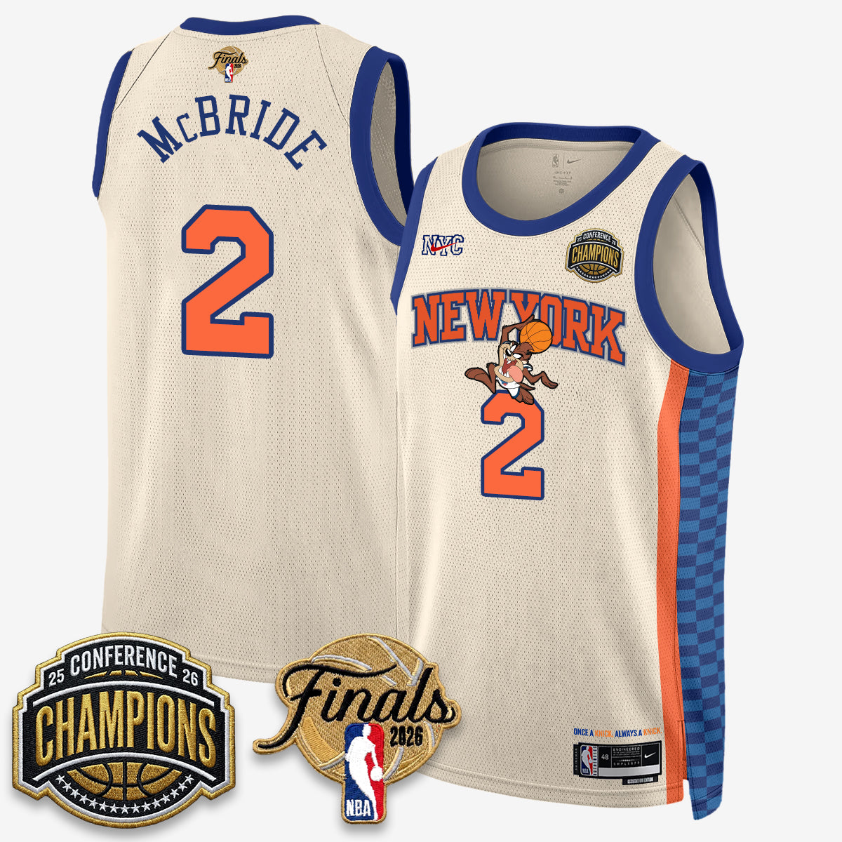 NYK 2026 NBA Eastern Conference Champions x Looney Tunes Vapor Jersey V2- Stitched product image 52, provided for visual