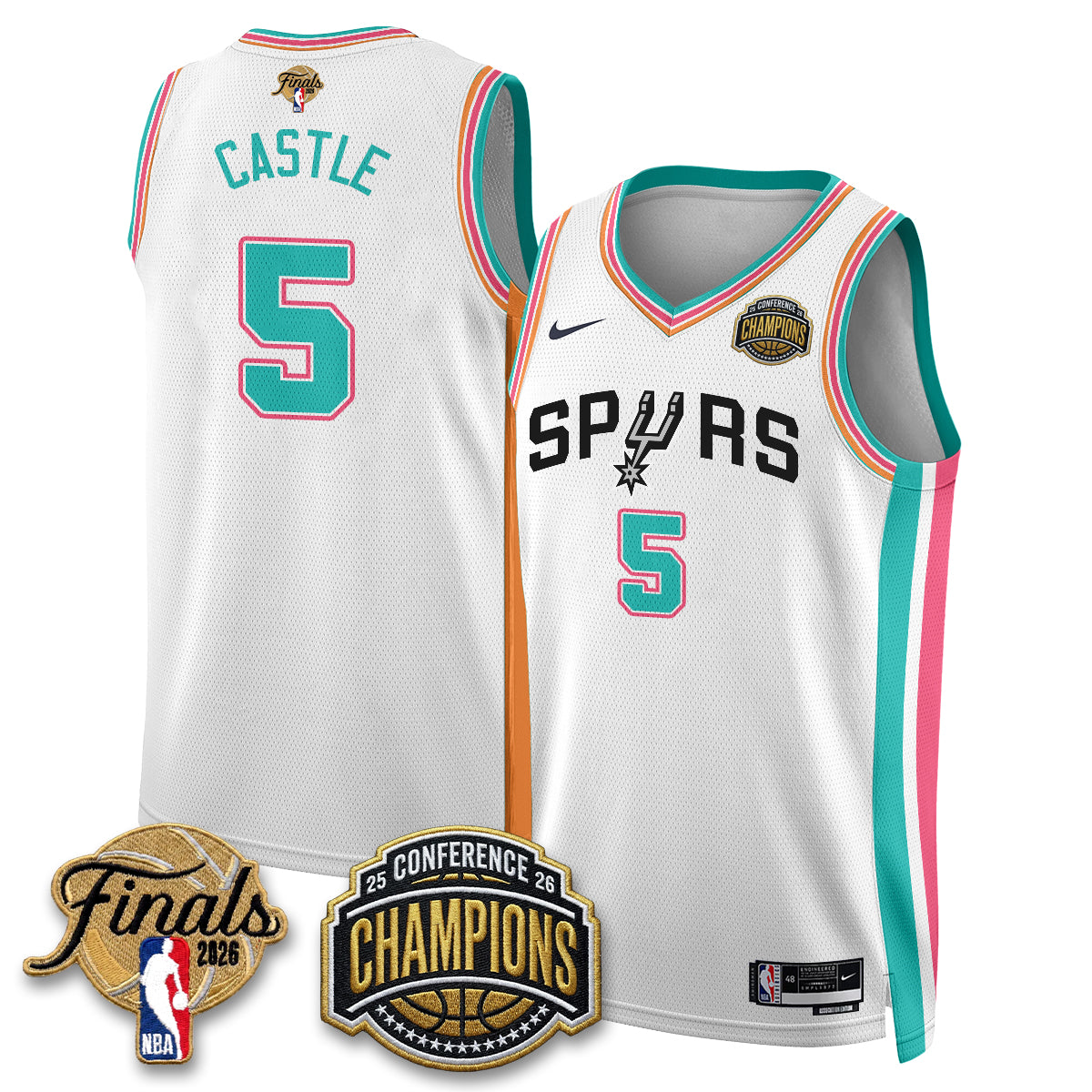 SAS 2026 NBA Western Conference Champions Vapor City Edition Jersey - Stitched product image 22, provided for visual