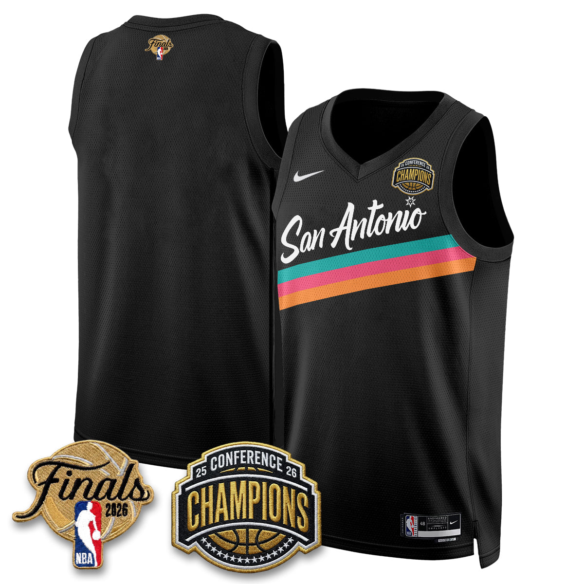 SAS 2026 NBA Western Conference Champions Vapor City Edition Jersey - Stitched product image 17, provided for visual