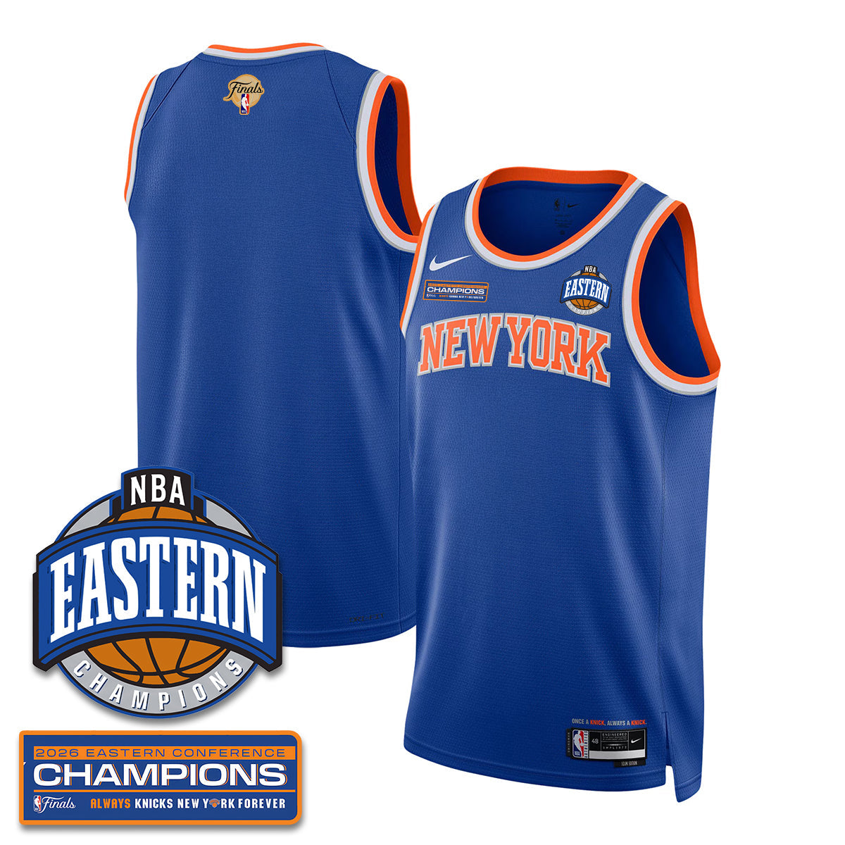 NYK 2026 NBA Eastern Conference Champions City Jersey - Stitched product image 27, provided for visual reference and product