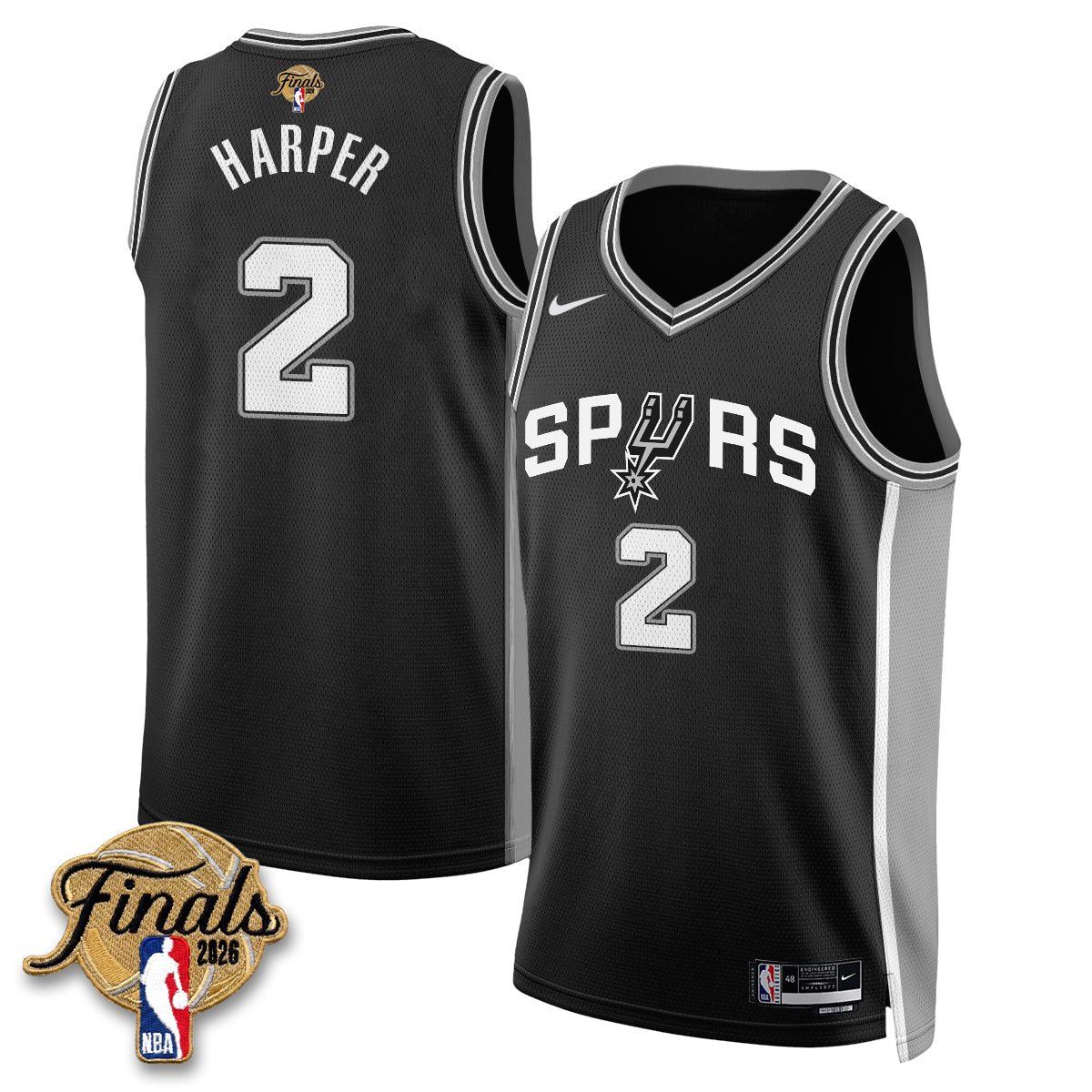 SAS 2026 NBA Western Conference Champions Vapor Jersey V2- Stitched product image 15, provided for visual reference and