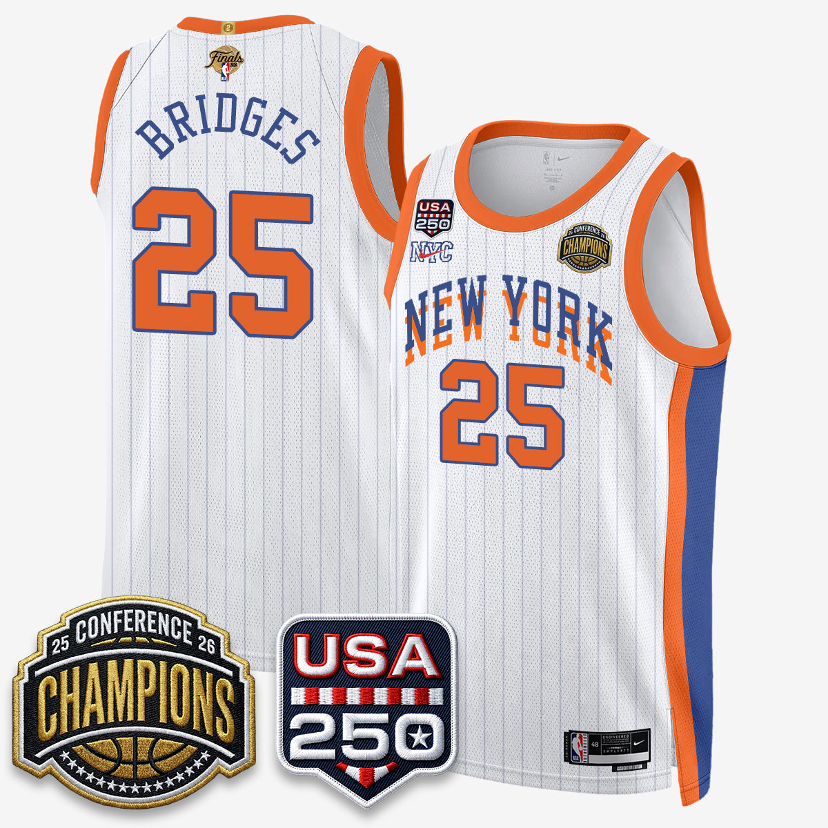 NYK 2026 NBA Eastern Conference Champions City Edition Jersey V2- Stitched (2) product image 8, provided for visual