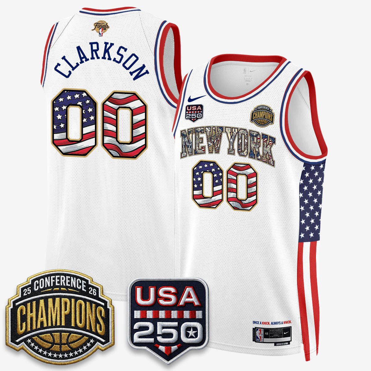 NYK 2026 NBA Eastern Conference Champions x Fourth of July Vapor Jersey - Stitched product image 38, provided for visual