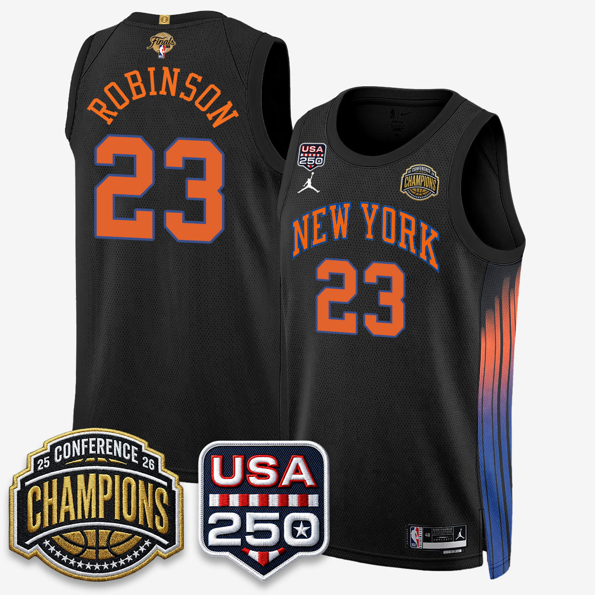 NYK 2026 NBA Eastern Conference Champions City Cream Edition Jersey V2- Stitched product image 30, provided for visual