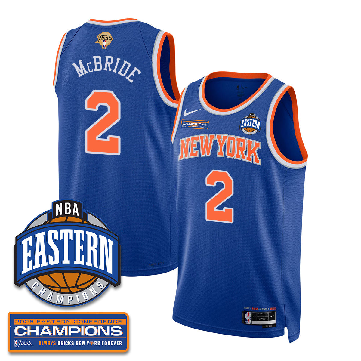 NYK 2026 NBA Eastern Conference Champions City Jersey - Stitched product image 25, provided for visual reference and product