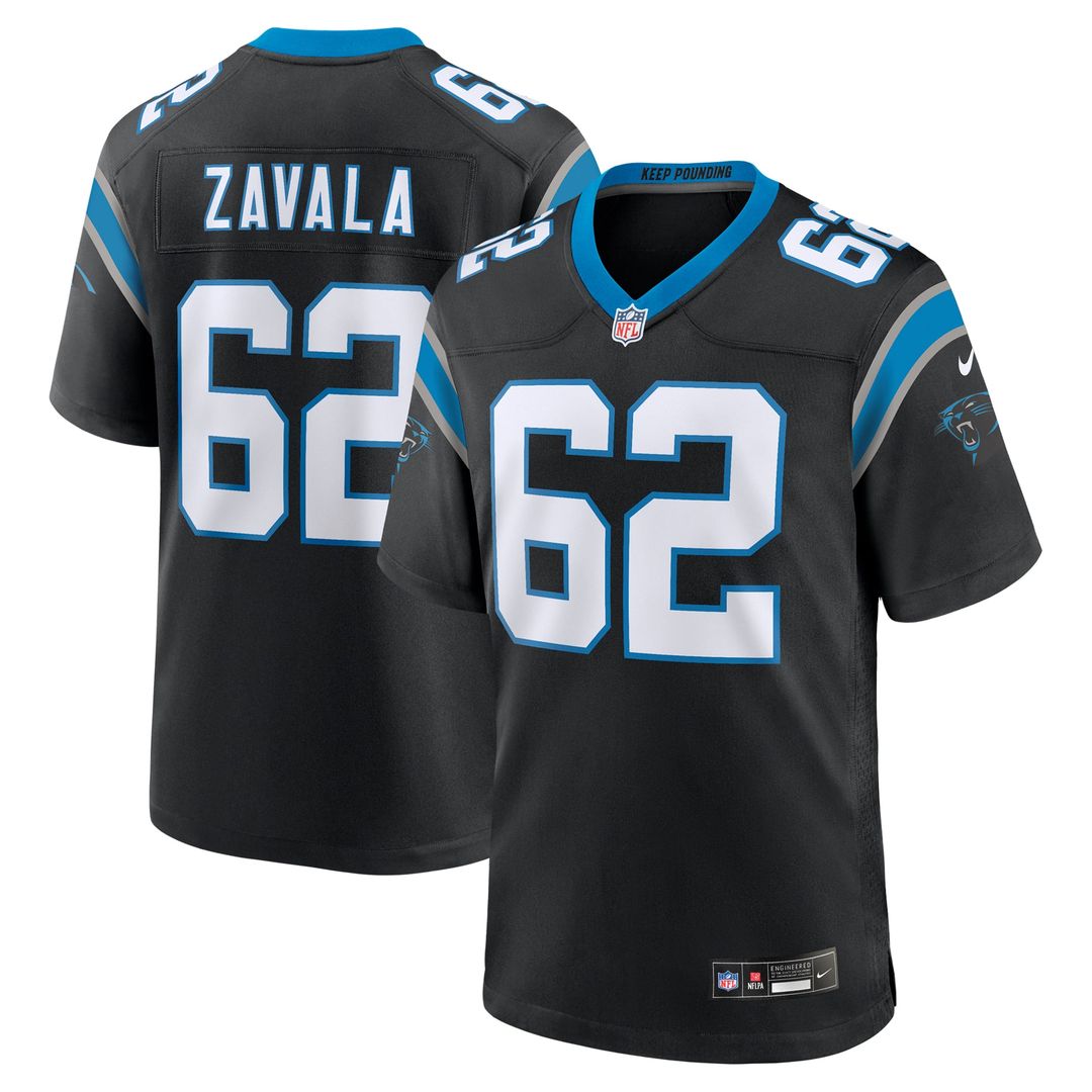 Carolina Panthers Chandler Zavala Nike Black Game Jersey product image 1