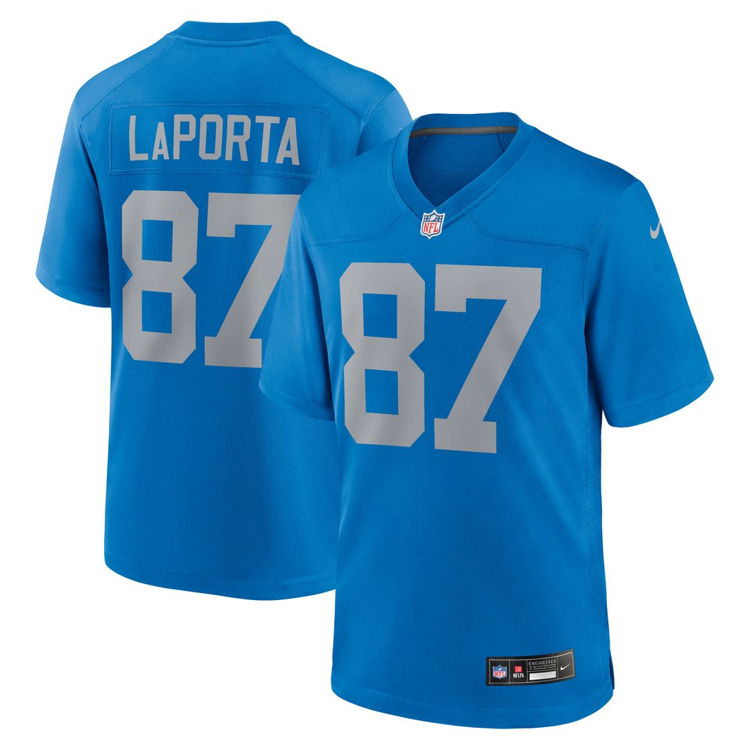Detroit Lions Sam LaPorta Nike Blue Alternate Game Jersey product image 1
