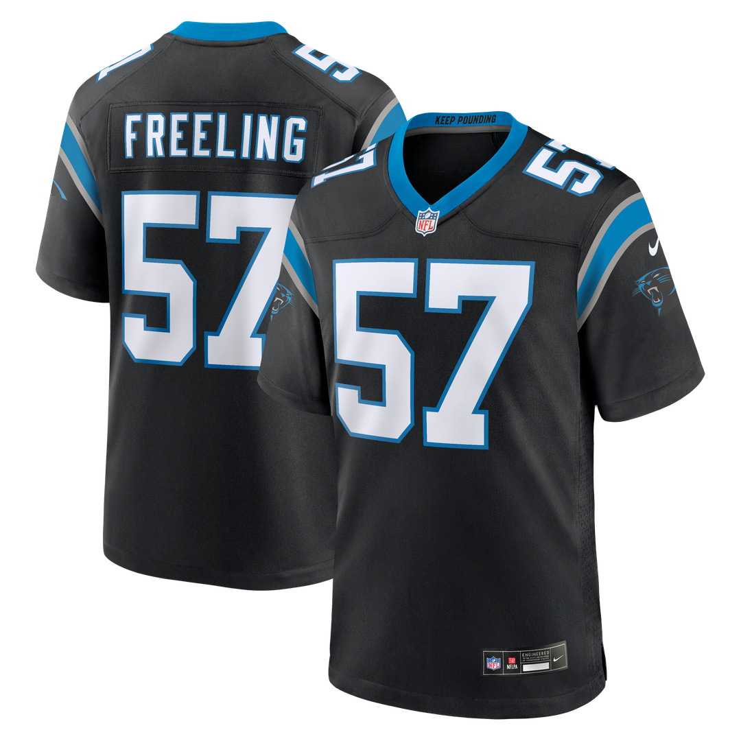 Carolina Panthers Monroe Freeling Nike Black Game Jersey product image 1