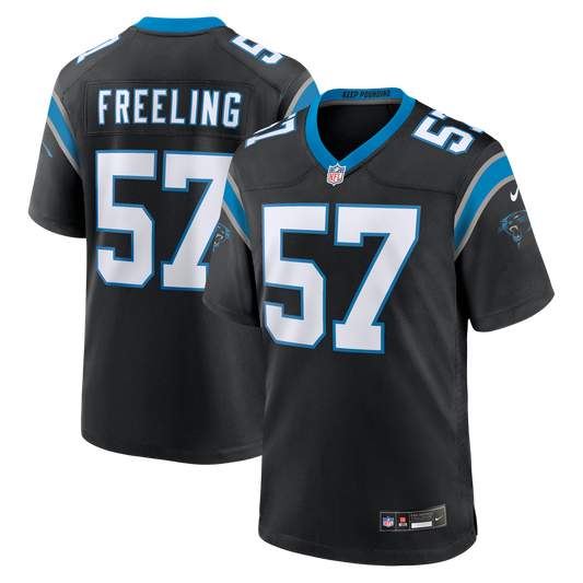 Carolina Panthers Monroe Freeling Nike Black Game Jersey product image 1
