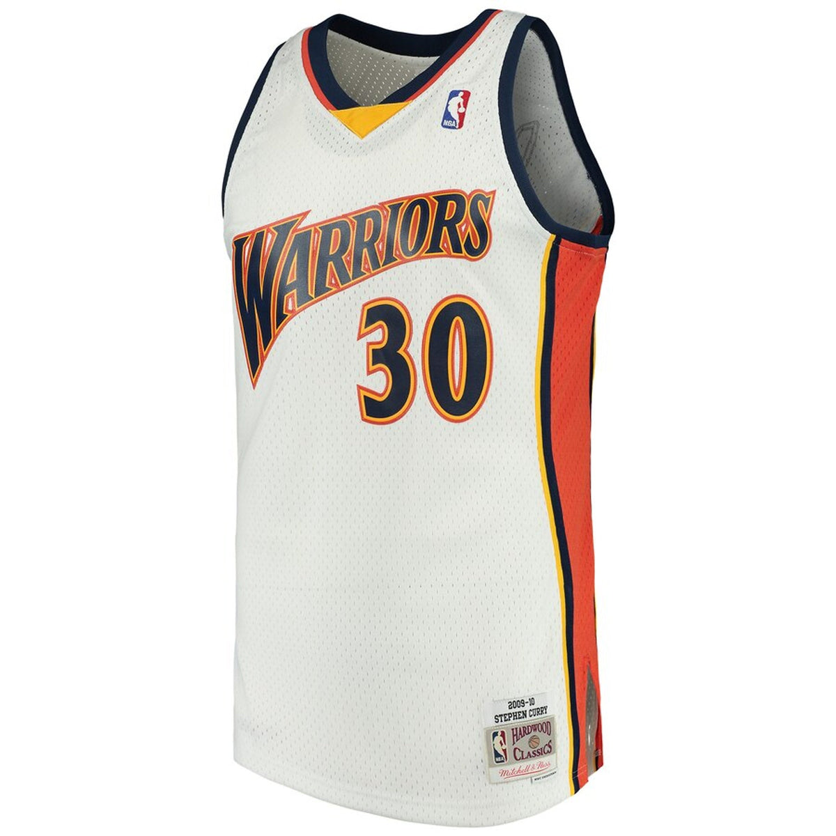 Stephen Curry Golden State Warriors White 2009-2010 Hardwood Classics Mitchell & Ness Swingman Jersey for Men product image