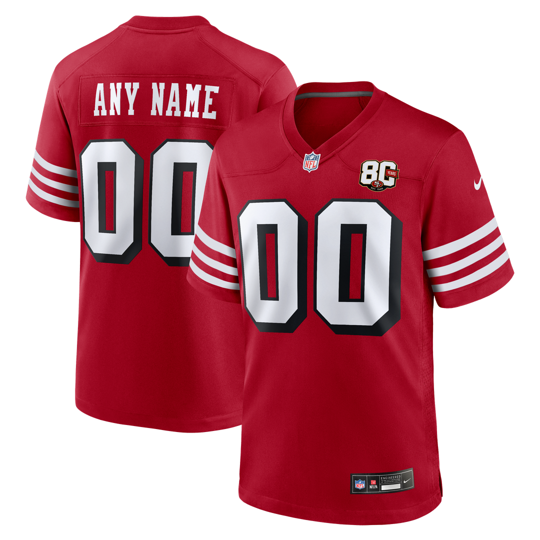 San Francisco 49ers Nike Scarlet Custom Jersey product image 17