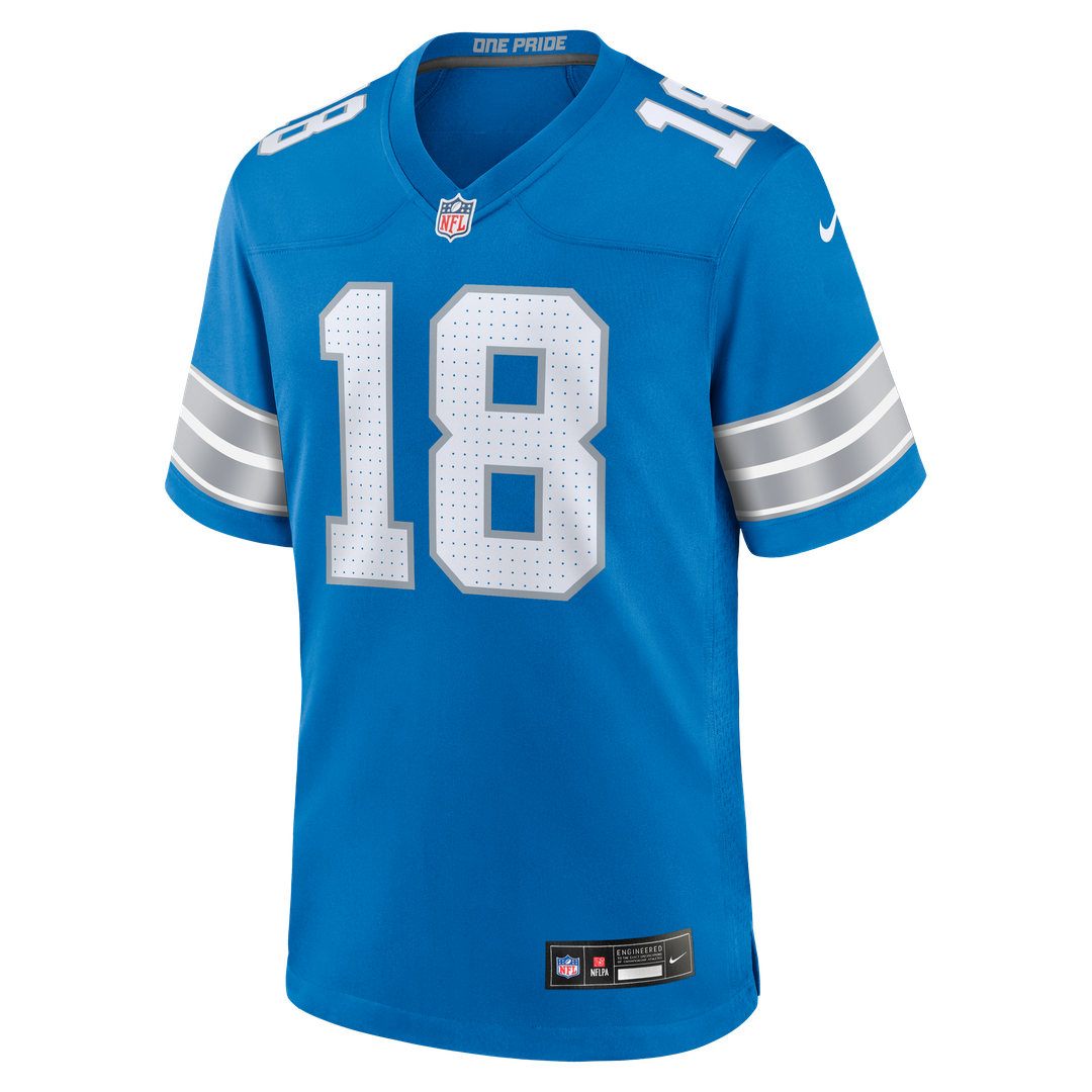 Detroit Lions Isaac TeSlaa Nike Blue Game Jersey product image 2