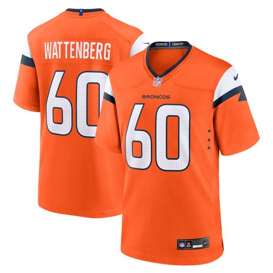 Denver Broncos Luke Wattenberg Nike Orange Game Jersey product image 1