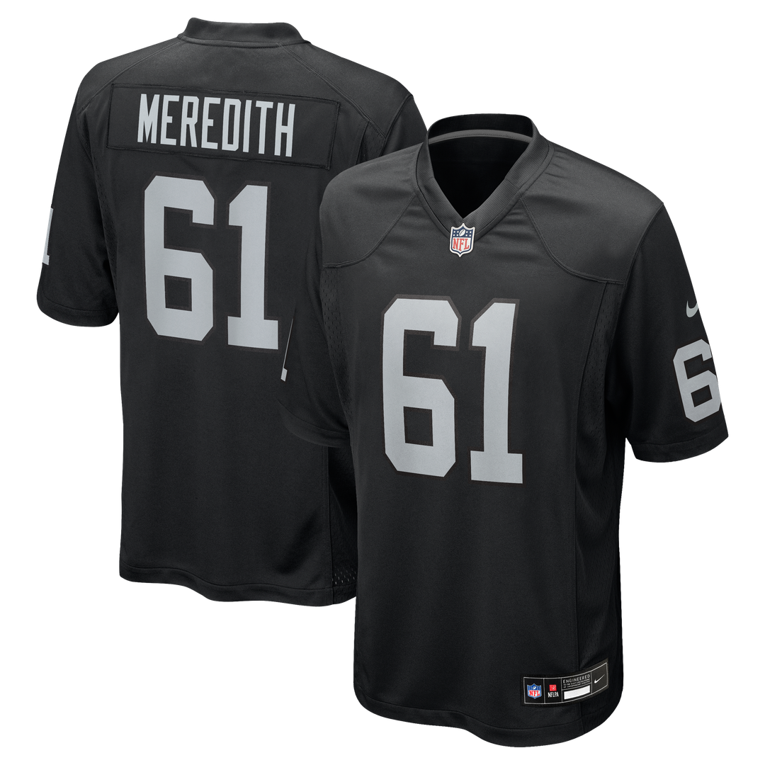 Las Vegas Raiders Jordan Meredith Nike Black Game Jersey product image 1
