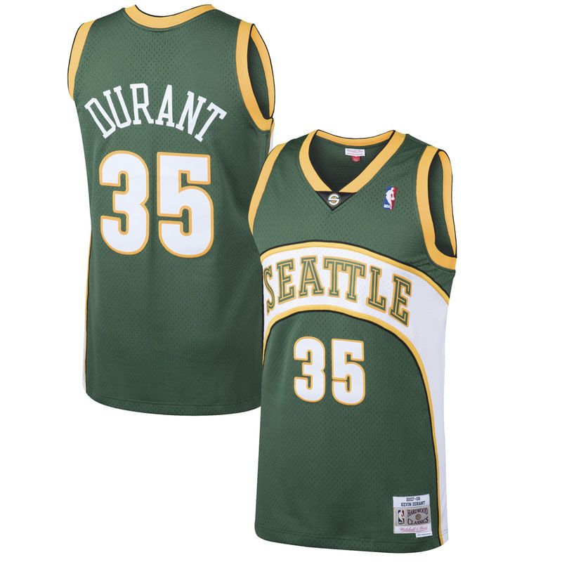 Seattle Supersonics Kevin Durant Green 2007-08 Hardwood Classics Swingman Jersey product image 1, provided for visual