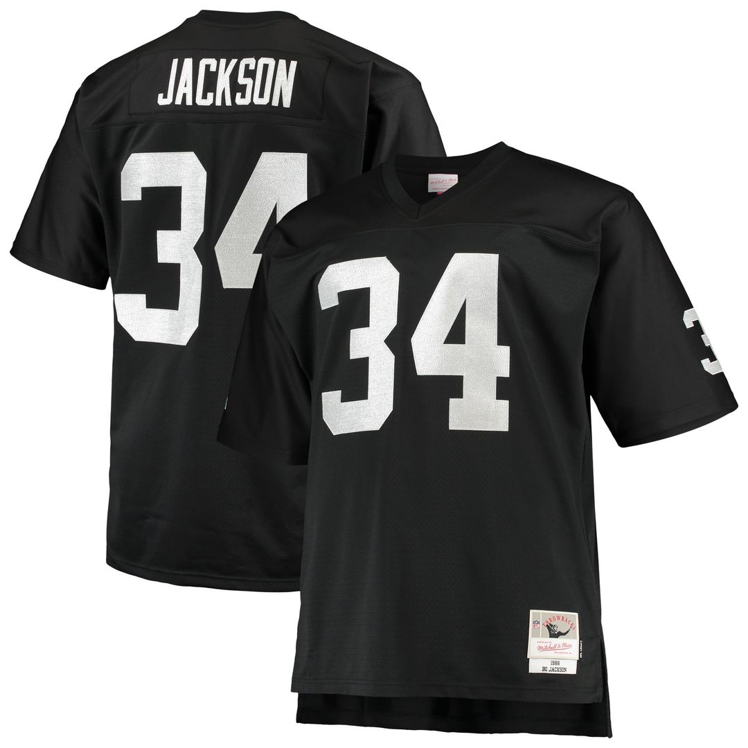 Las Vegas Raiders Bo Jackson Mitchell & Ness Black Big & product image 4