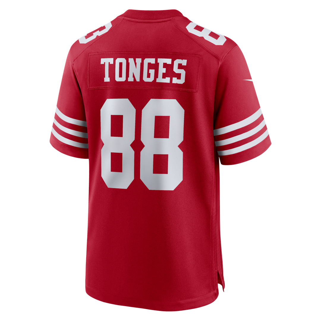 San Francisco 49ers Jake Tonges Nike Scarlet Game Jersey product image 3