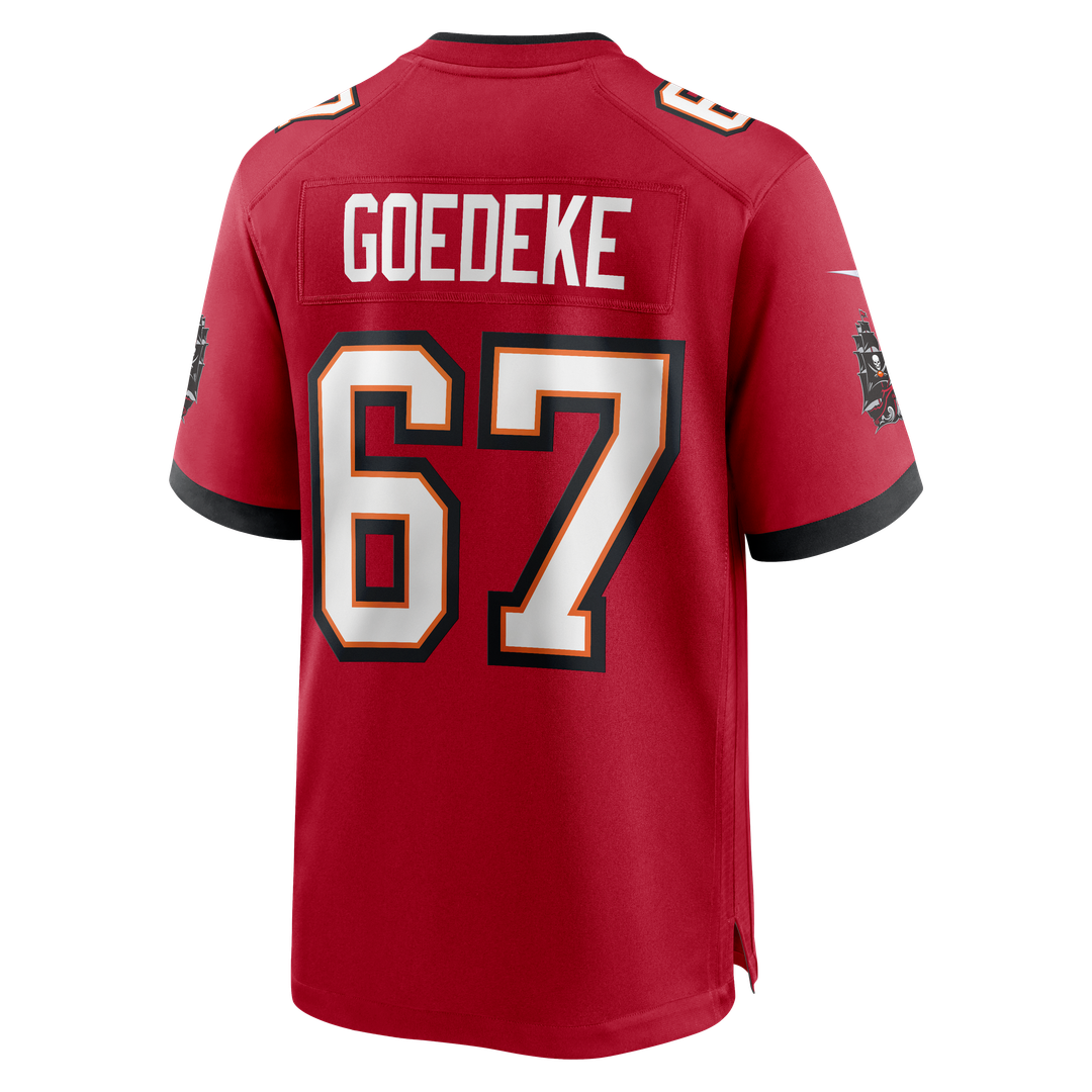 Tampa Bay Buccaneers Luke Goedeke Nike Red Game Jersey product image 3