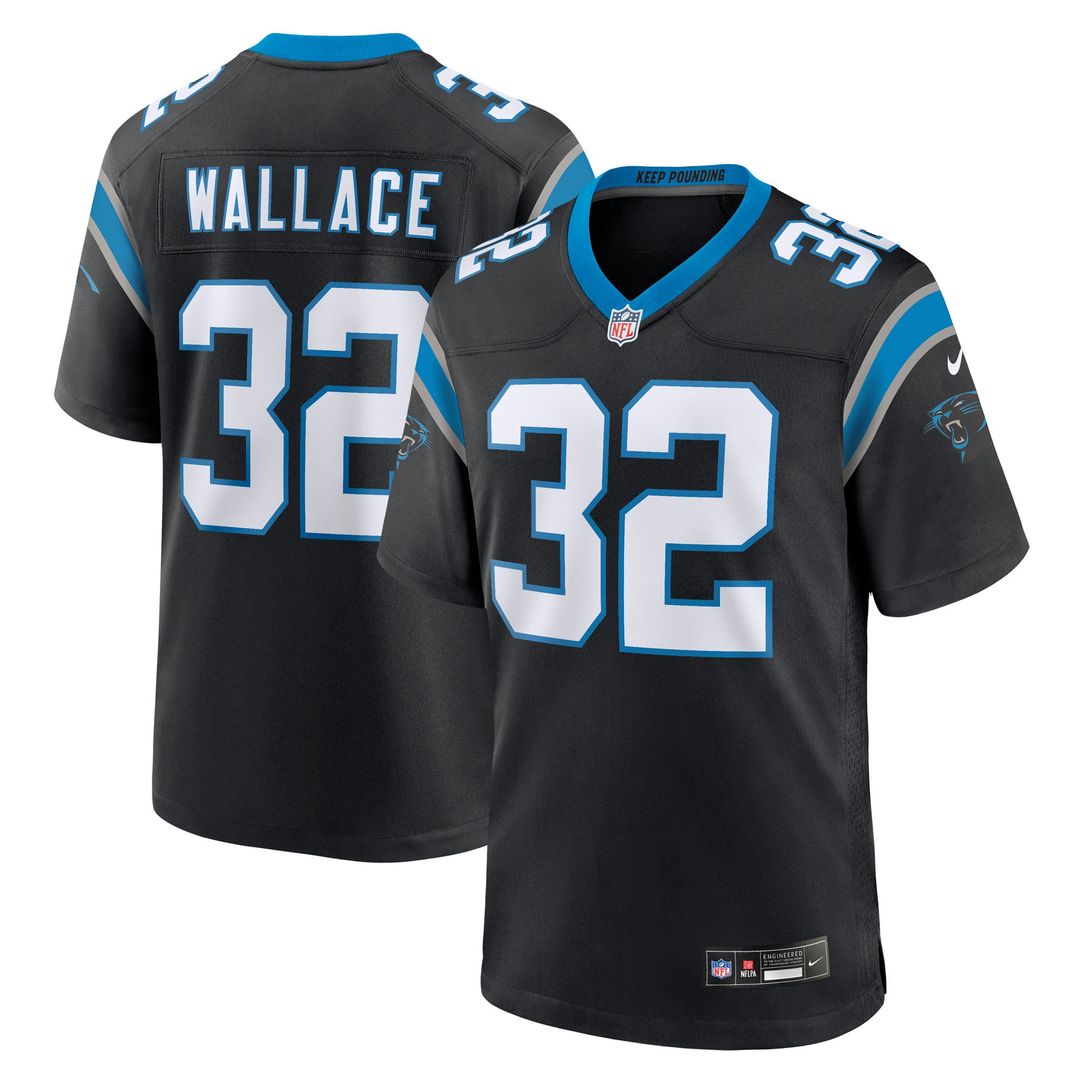 Carolina Panthers Trevin Wallace Nike Black Game Jersey product image 1