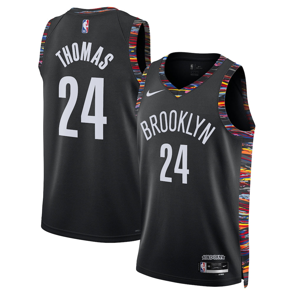 Brooklyn Nets 202526 City Edition Swingman Jersey Black Cam Thomas Unisex | RTJ13358 product image 1, provided for visual