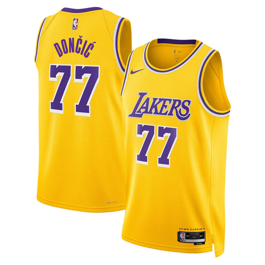 Los Angeles Lakers Icon Edition Swingman Jersey Gold Luka Doni Unisex | RTJ13289 product image 1, provided for visual
