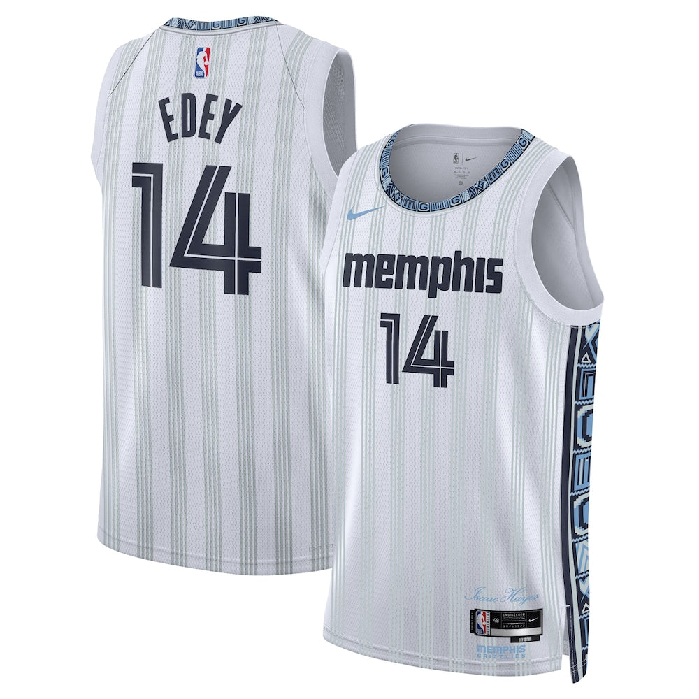 Memphis Grizzlies 202526 City Edition Swingman Jersey Gray Zach Edey Unisex | RTJ13227 product image 1, provided for visual