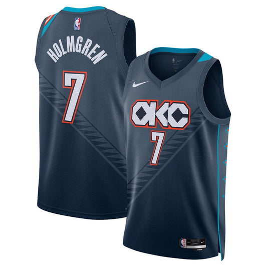 Oklahoma City Thunder 202526 City Edition Swingman Jersey Gray Chet Holmgren Unisex | RTJ13212 product image 1, provided for