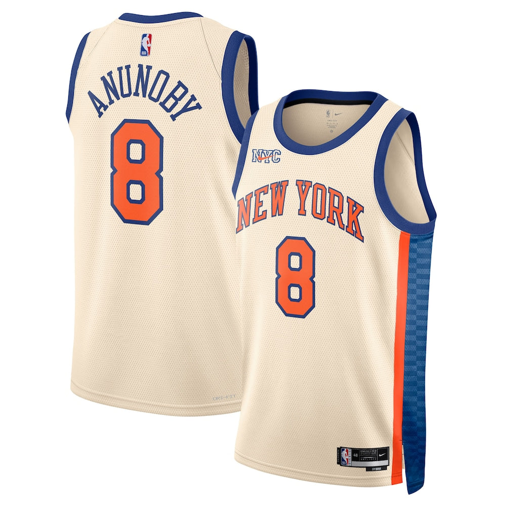 New York Knicks 202526 City Edition Swingman Jersey White Og Anunoby Unisex | RTJ13197 product image 1, provided for visual