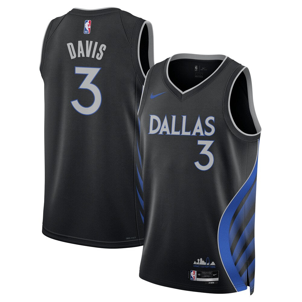 Dallas Mavericks 202526 City Edition Swingman Jersey Black Anthony Davis Unisex | RTJ13190 product image 1, provided for