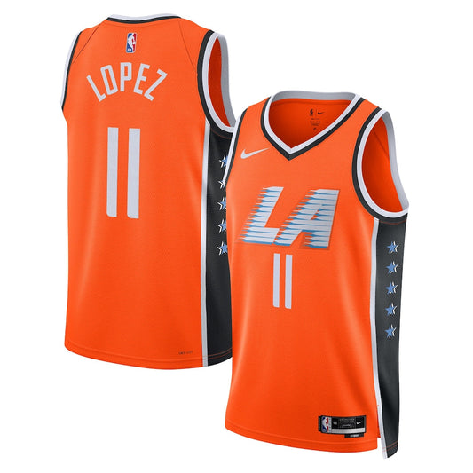 La Clippers 202526 City Edition Swingman Jersey Orange Brook Lopez Unisex | RTJ13159 product image 1, provided for visual