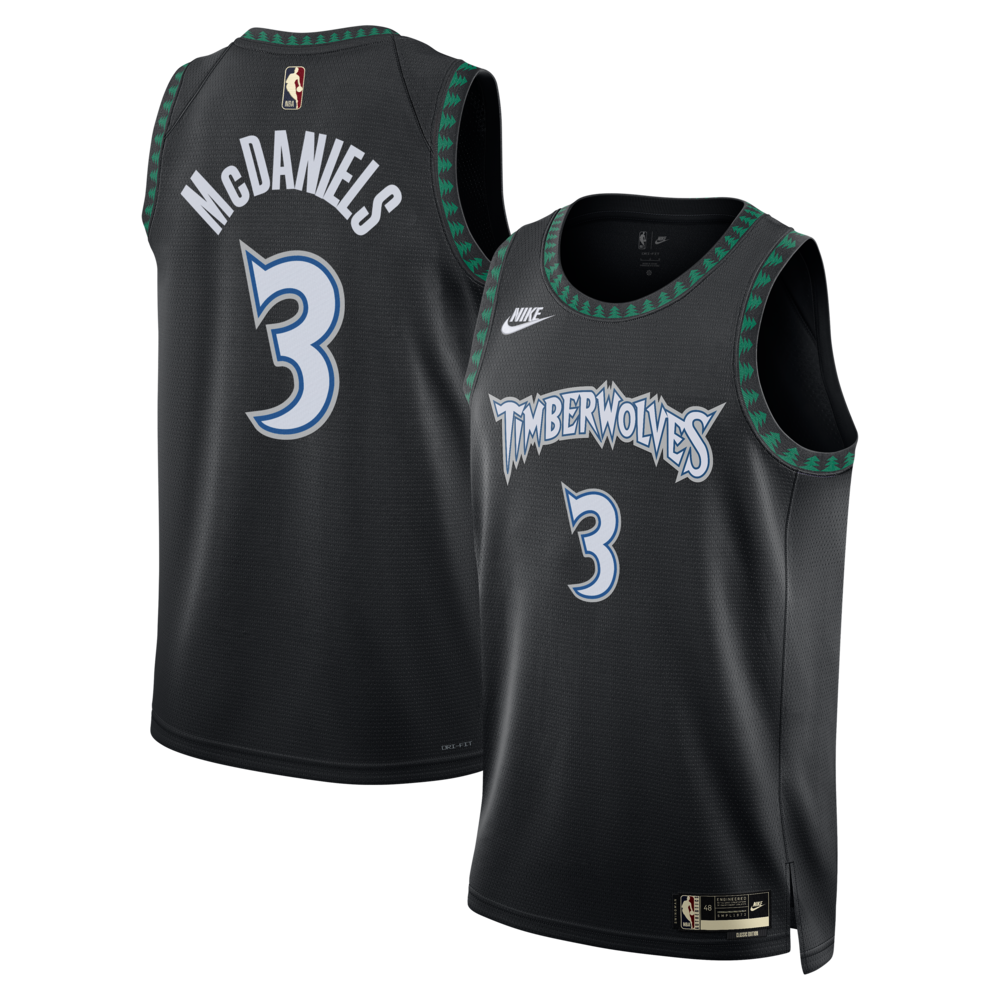 Minnesota Timberwolves Classic Edition Jersey Black Jaden Mcdaniels Unisex | RTJ13122 product image 1, provided for visual